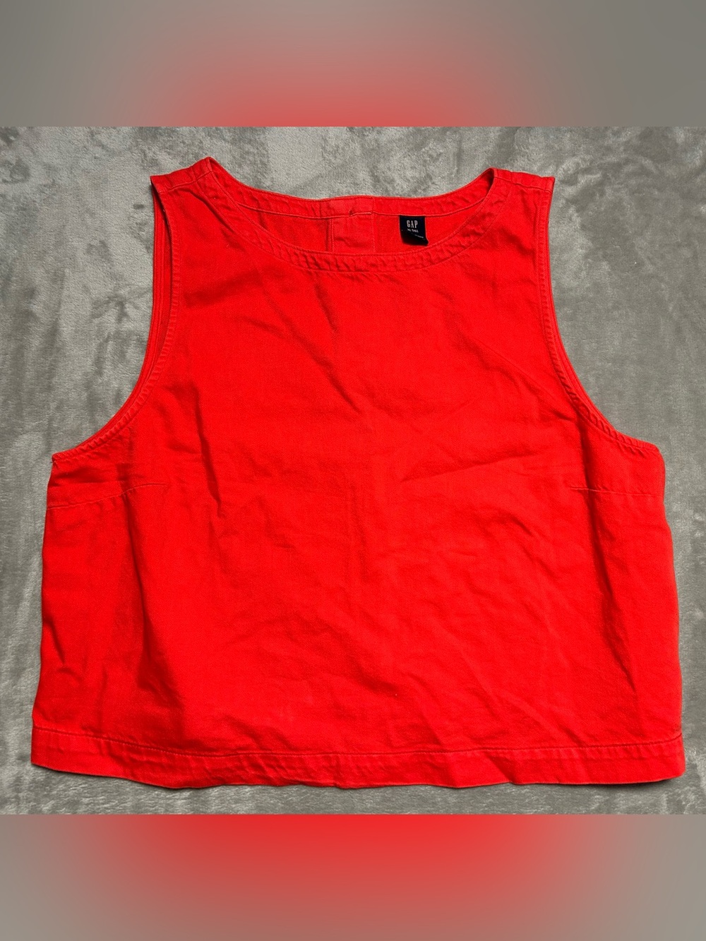 Gap Ultrasoft Denim Tank Top Women’s XLT Tall Red